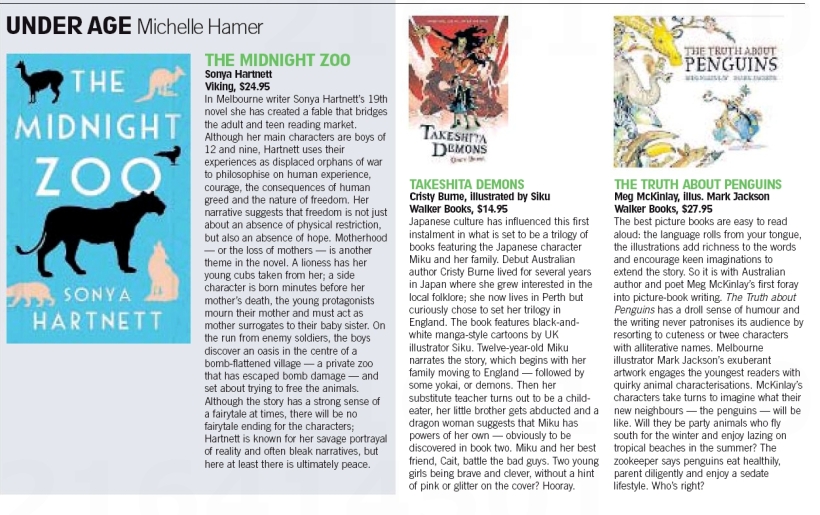 Takeshita Demons reviewed in The Age